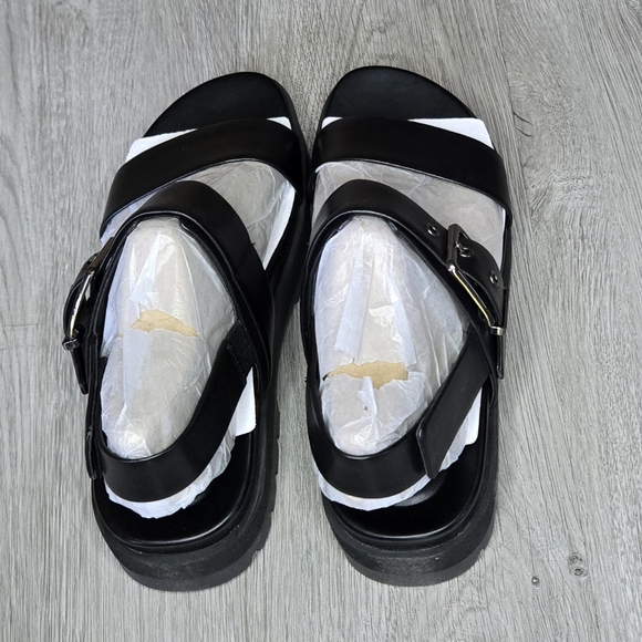 Vionic Torrance Platform Lug Sandal Women's 7.5 Black Leather Comfort New NIB - Picture 3 of 15